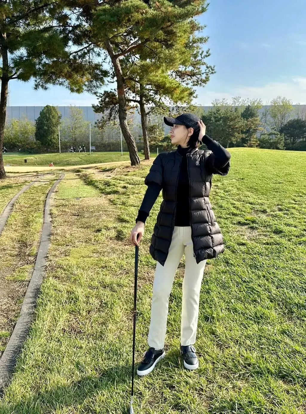 ハイウエストスリムフィットパンツ