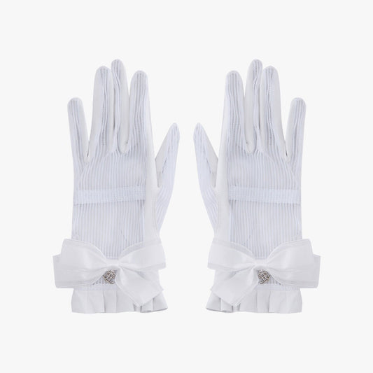 25SS ラムレザーシースルーリボングローブ