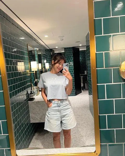 スタークロップドTシャツ