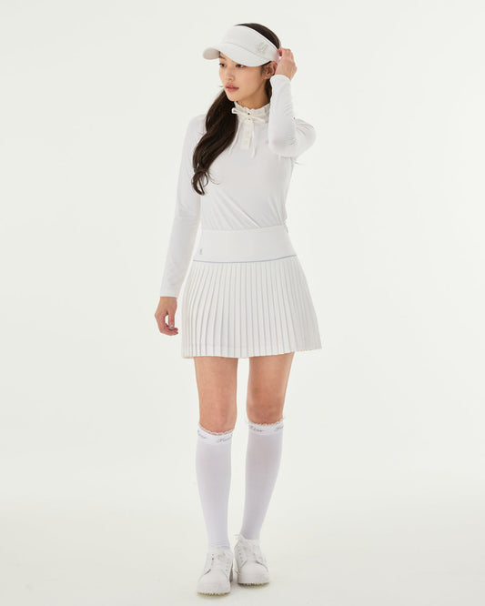 25SS シャーリングリボンハイネックTシャツ