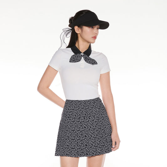 25SS パターンリボン着脱式Tシャツ