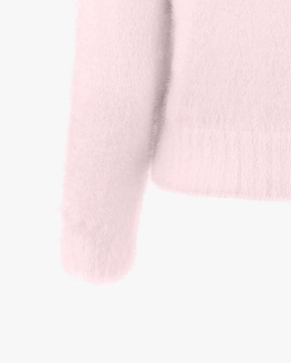 ラウンドネック ロゴウインドプルーフニット