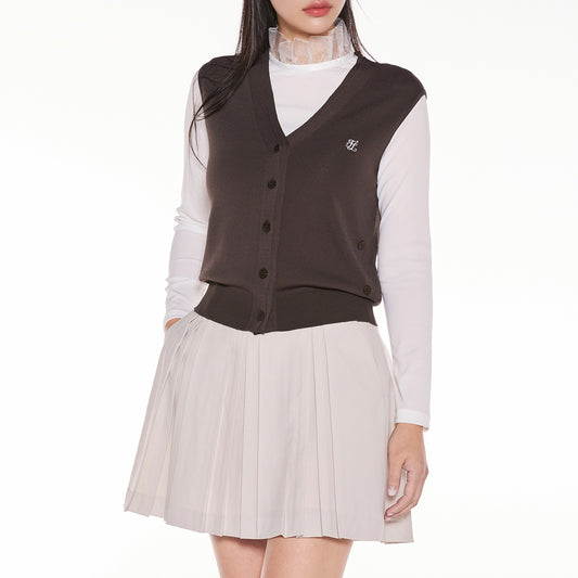 25SS ロゴ装飾プリーツスカート