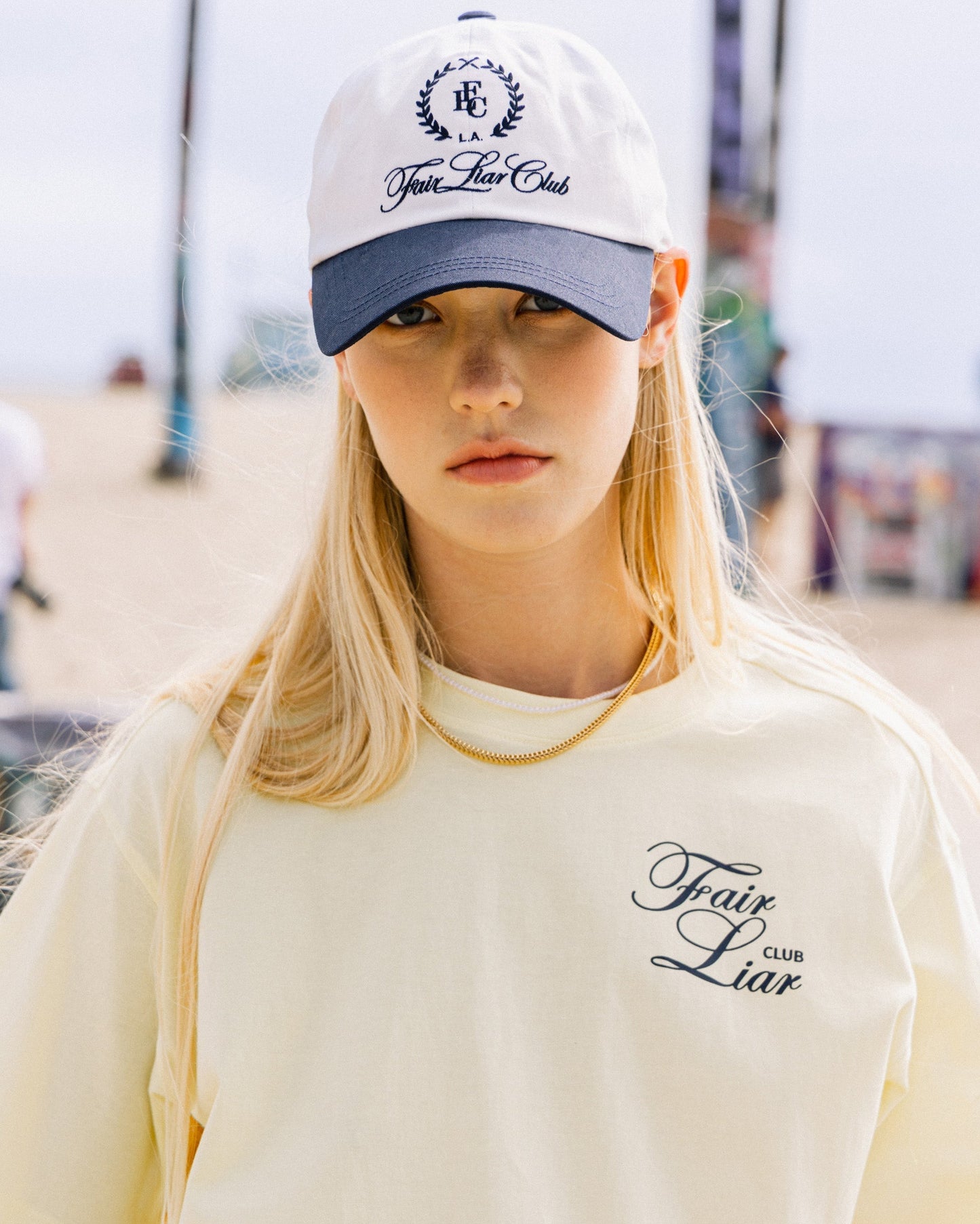 FLC オーバーサイズスターTシャツ (イエロー)
