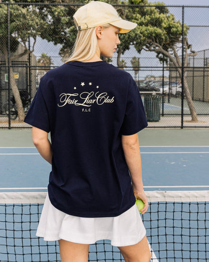 FLC オーバーサイズスターTシャツ (ネイビー)