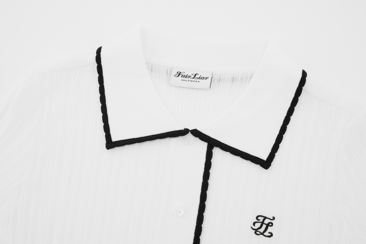 RE-ORDER】スカラップカラー七分袖ニット – 【公式】Fairliar Japan
