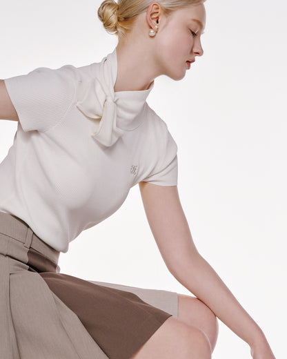 パールビッグリボンニット