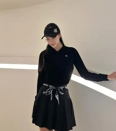 ウェーブカラーニット