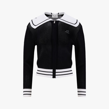 【RE-ORDER】セーラーカラーメッシュジップアップ