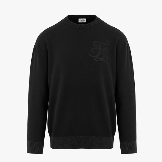 ラウンドネックロゴニット