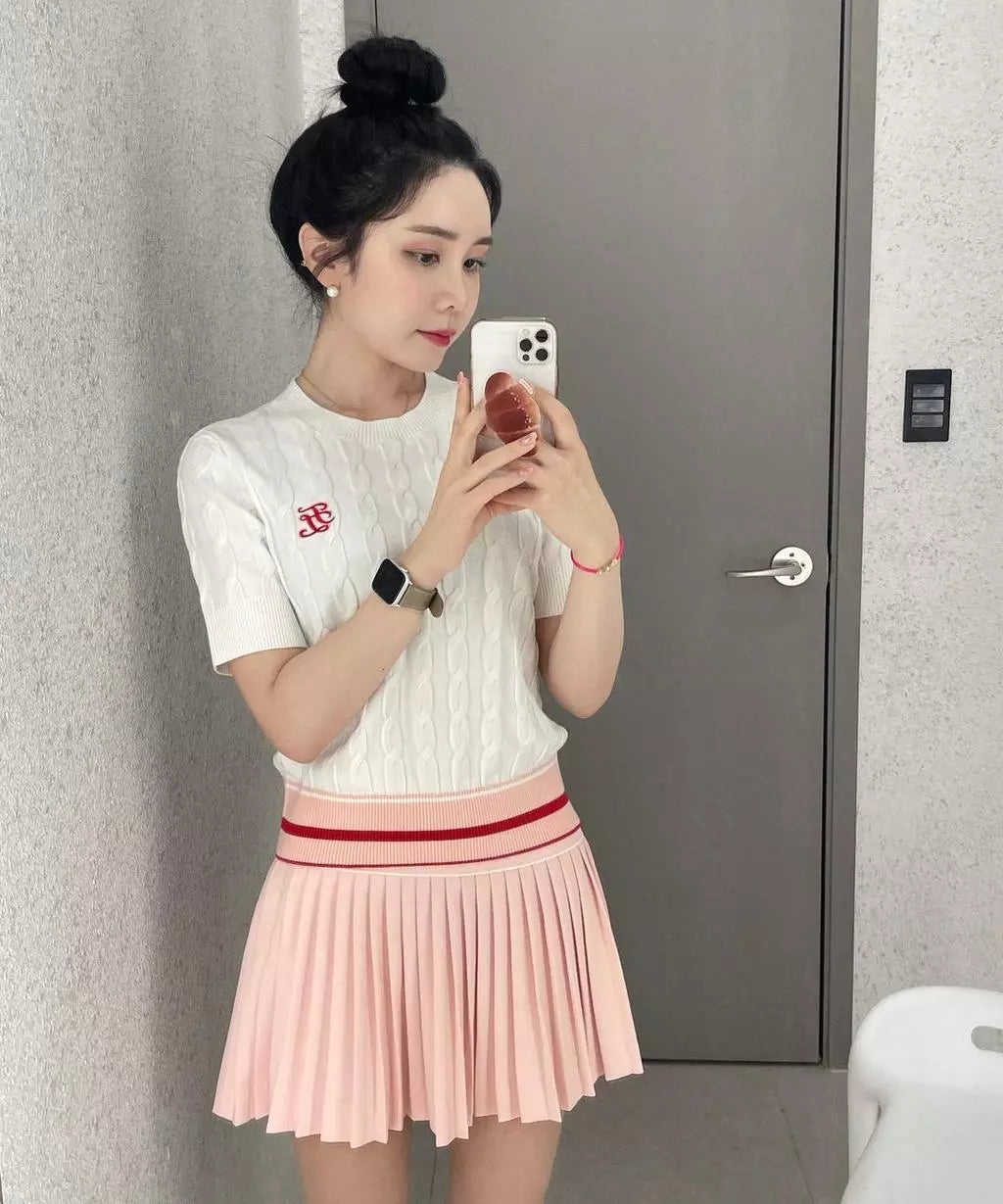 【RE-ORDER】フェアライアシグネチャーローウエストプリーツスカート