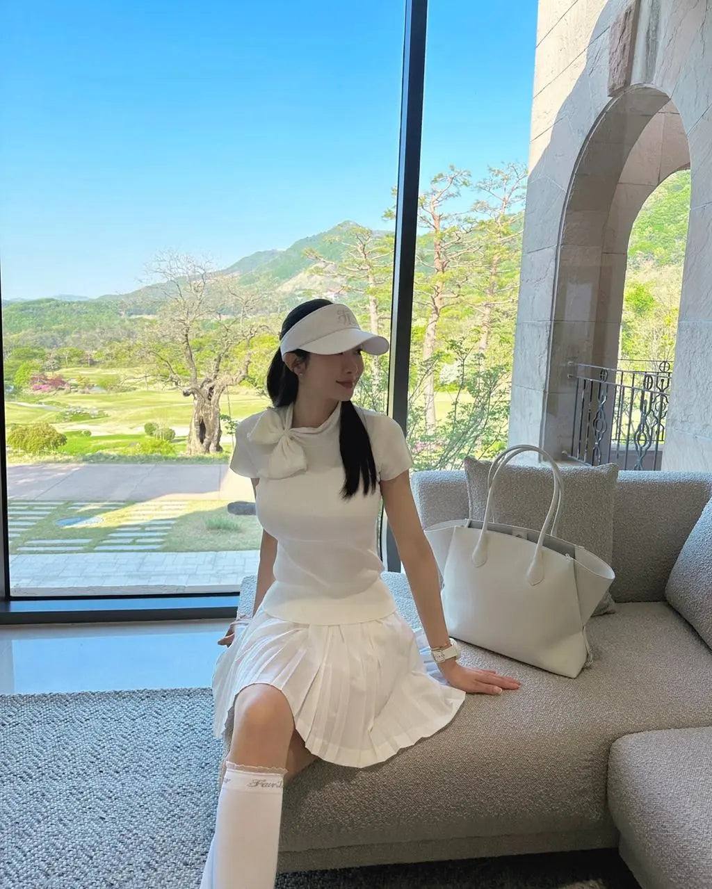 パールビッグリボンニット