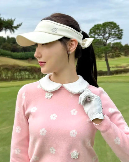 ビーズラウンドカラーTシャツ