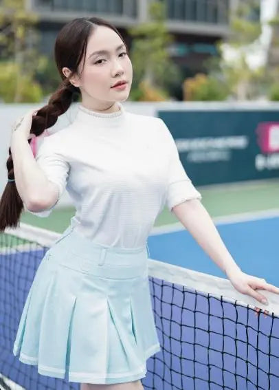 フリルハイネックチルTシャツ