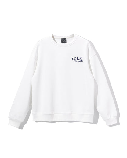 FLC エッセンシャルクルーネックスウェットシャツ (ホワイト)