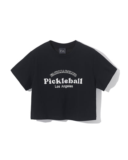 FLC ピックルボールクロップドTシャツ (ブラック)