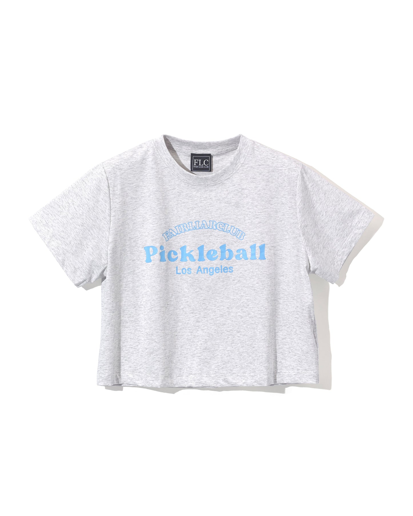 FLC ピックルボールクロップドTシャツ (メランジグレー)
