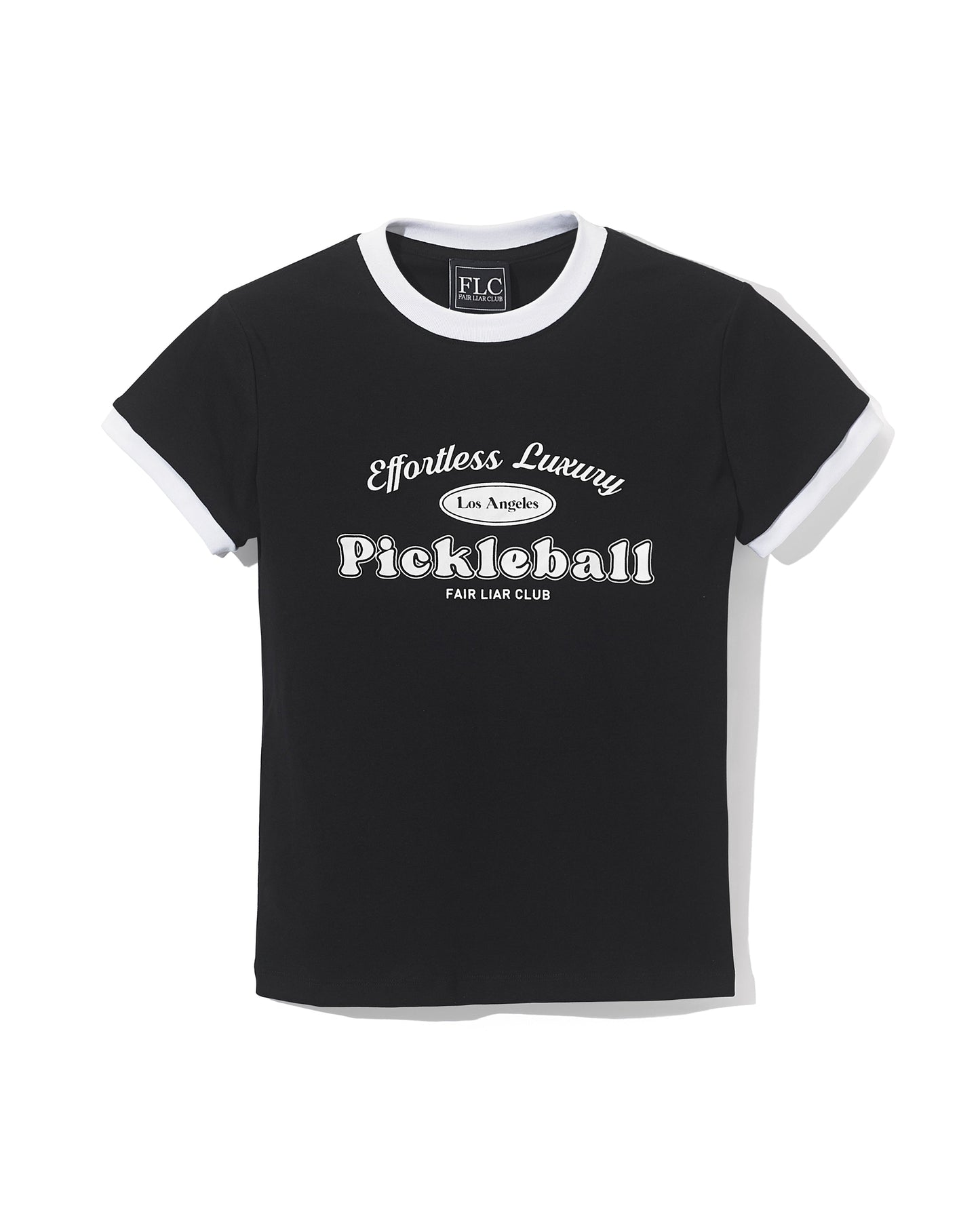 FLC ピックルボールスリムTシャツ (ブラック)