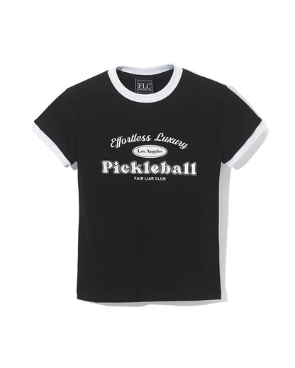 FLC ピックルボールスリムTシャツ (ブラック)