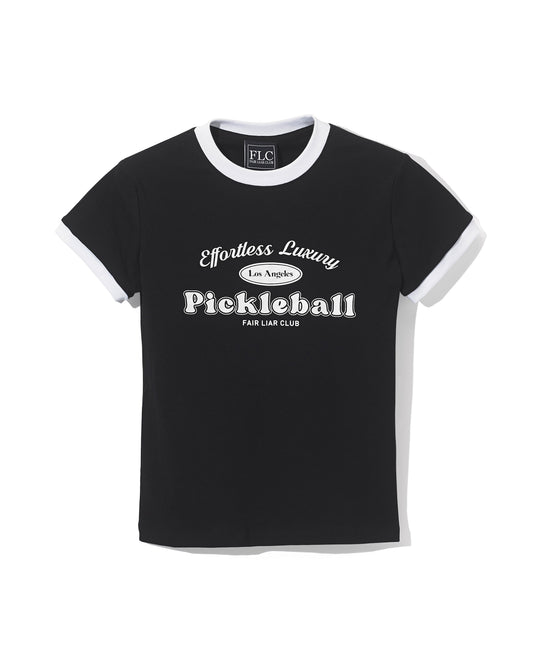 FLC ピックルボールスリムTシャツ (ブラック)