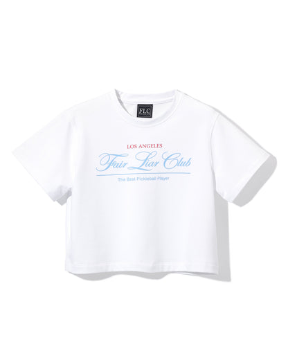 FLC フェアライアークラブクロップドTシャツ (ホワイト)