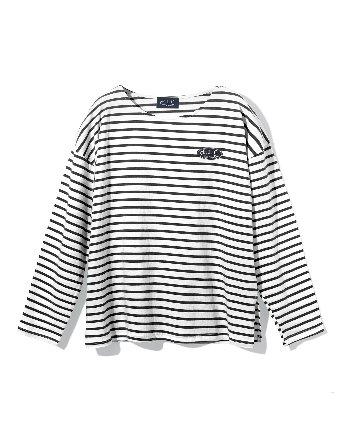 FLC ワッペンストライプTシャツ (ネイビー)