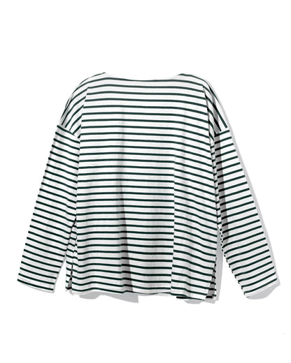 FLC ワッペンストライプTシャツ (ネイビー)