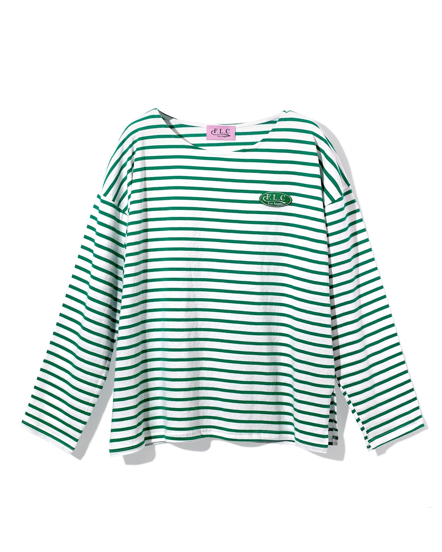 FLC ワッペンストライプTシャツ (グリーン)
