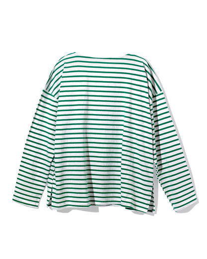 FLC ワッペンストライプTシャツ (グリーン)