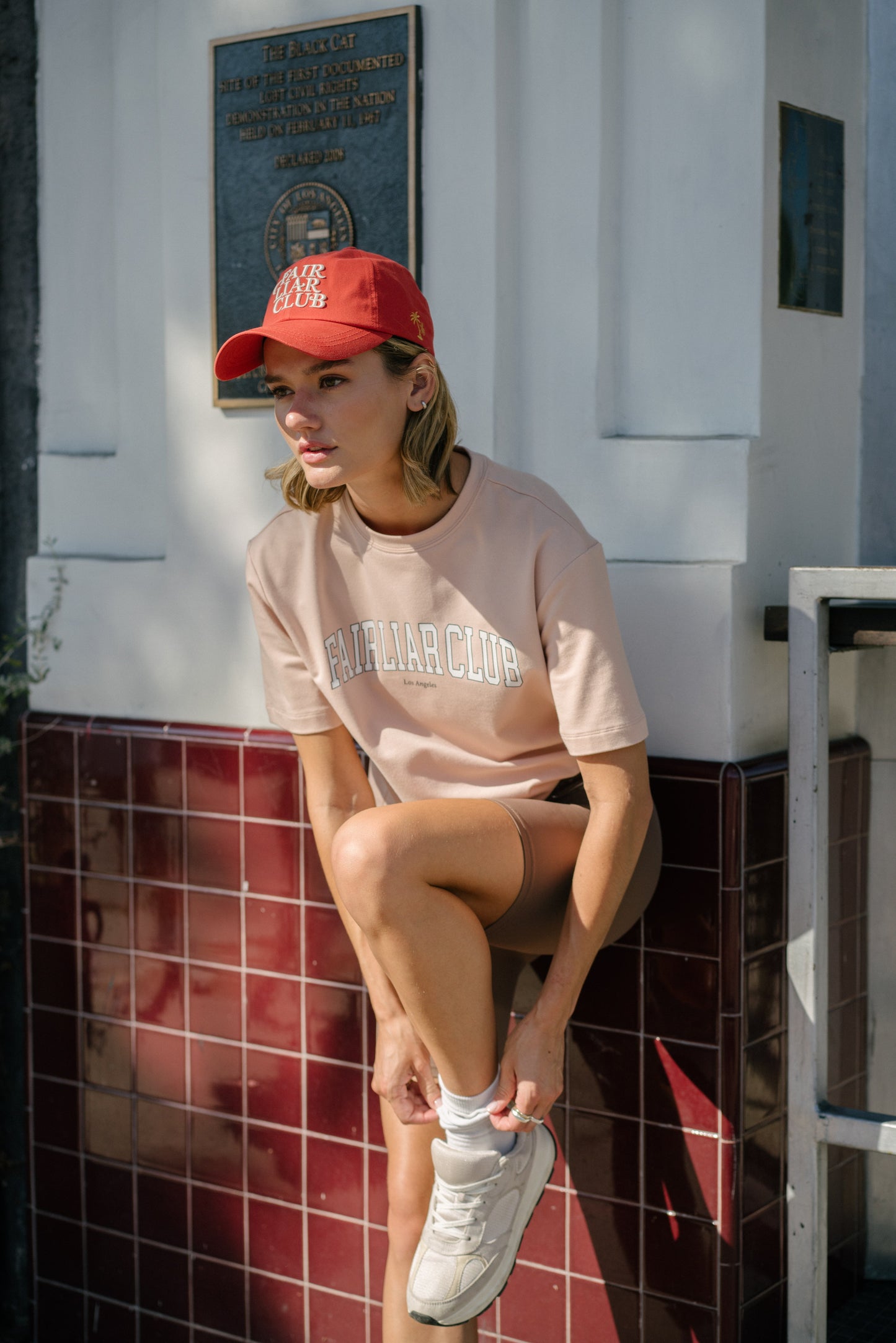 FLC F.L Club アイビーTシャツ (サーモン)