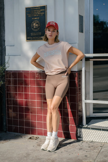 FLC エッセンシャルバイカーショートパンツ (ブラウン)
