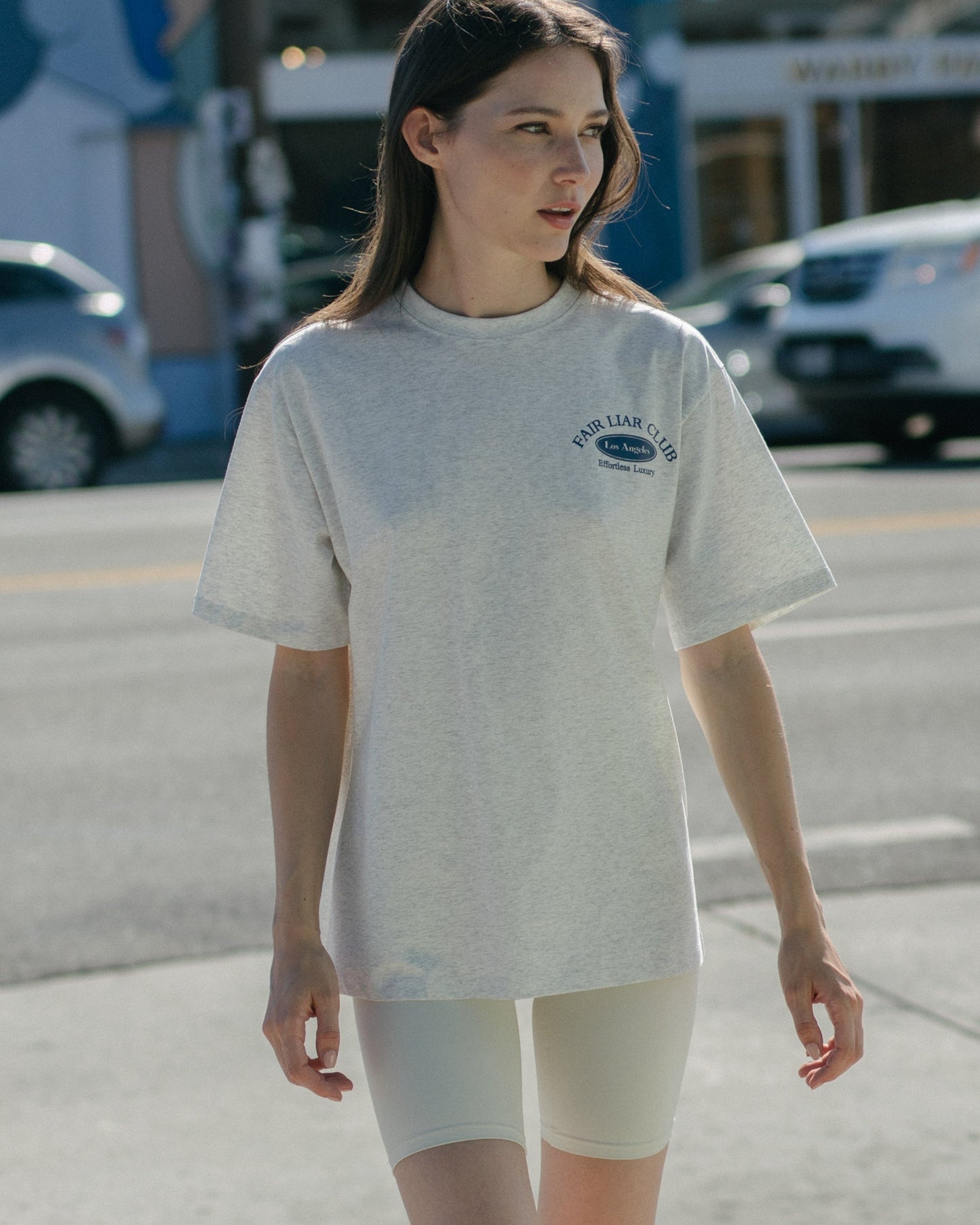 FLC ロサンゼルスTシャツ (メランジグレー)