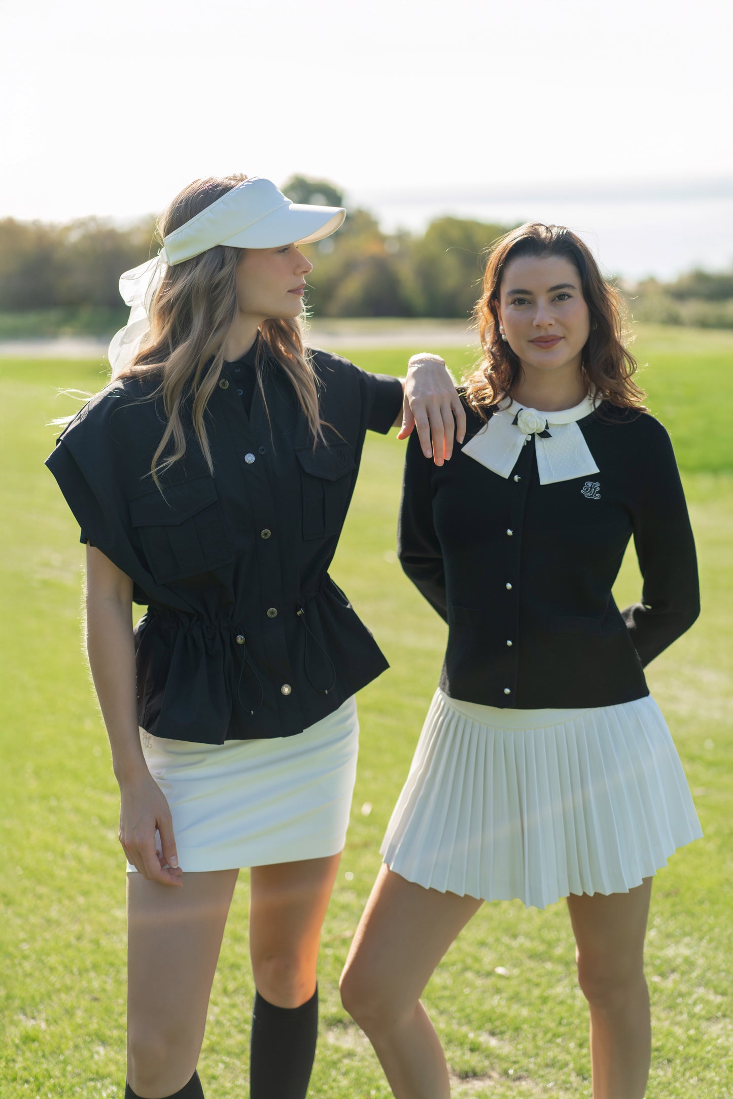 25SS レースリボンノースリーブニット