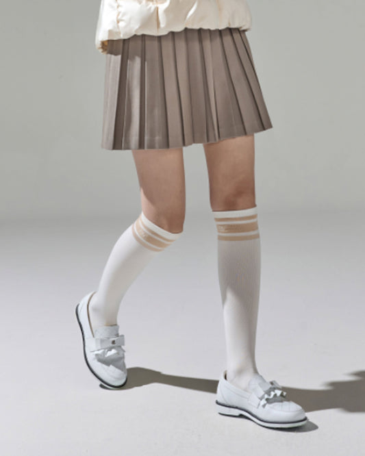 ロゴバンドプリーツスカート