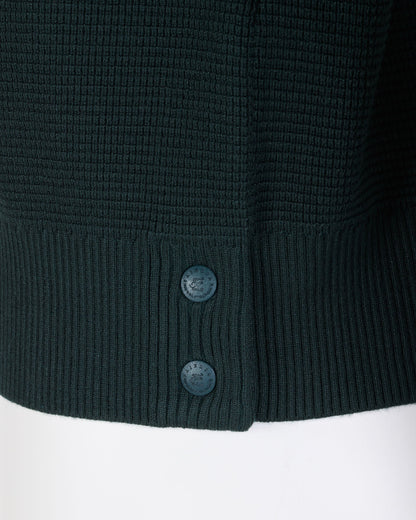 メンズ ワッフルニットラウンドネックセーター