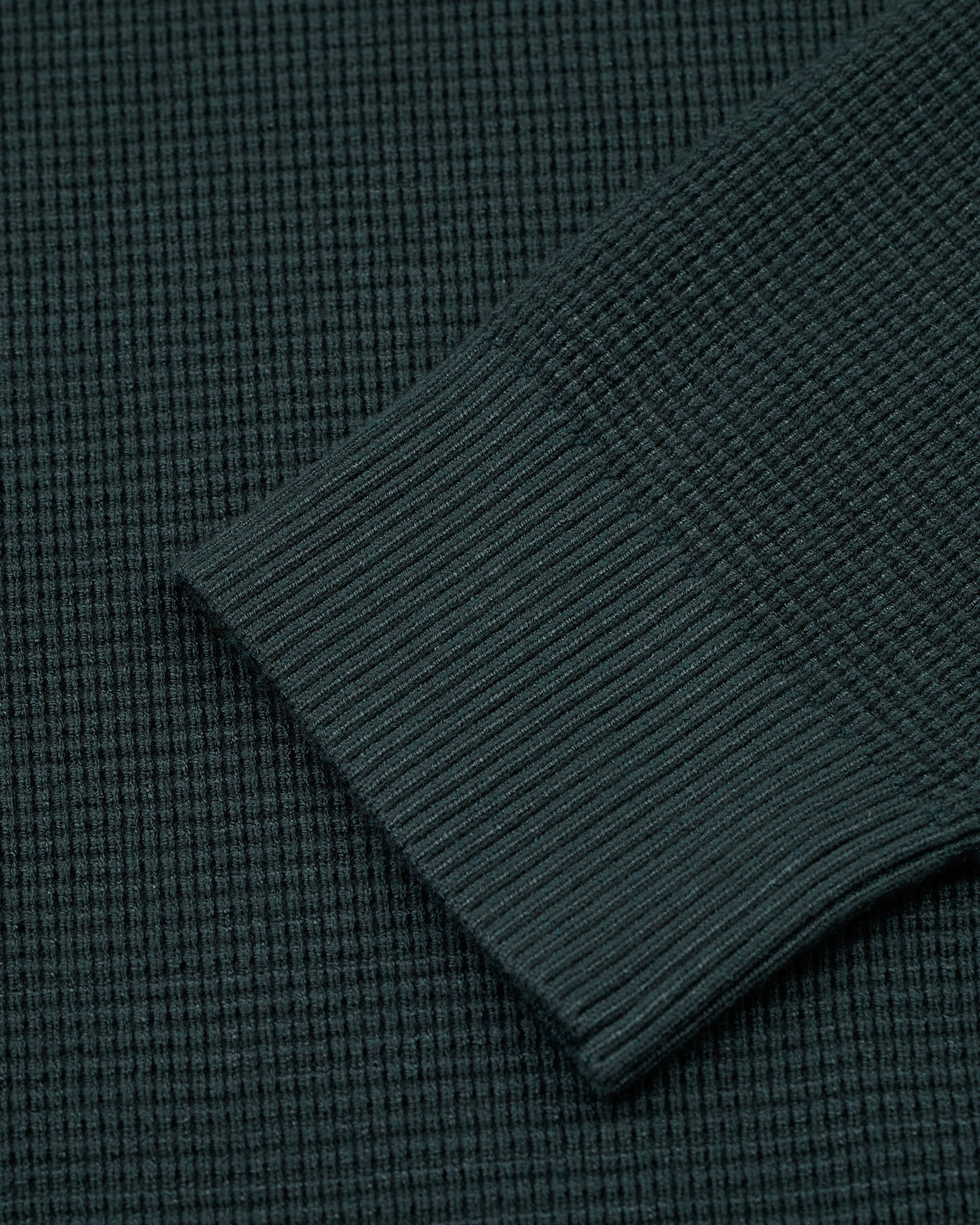 メンズ ワッフルニットラウンドネックセーター