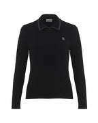 レザーカラーマッチニット