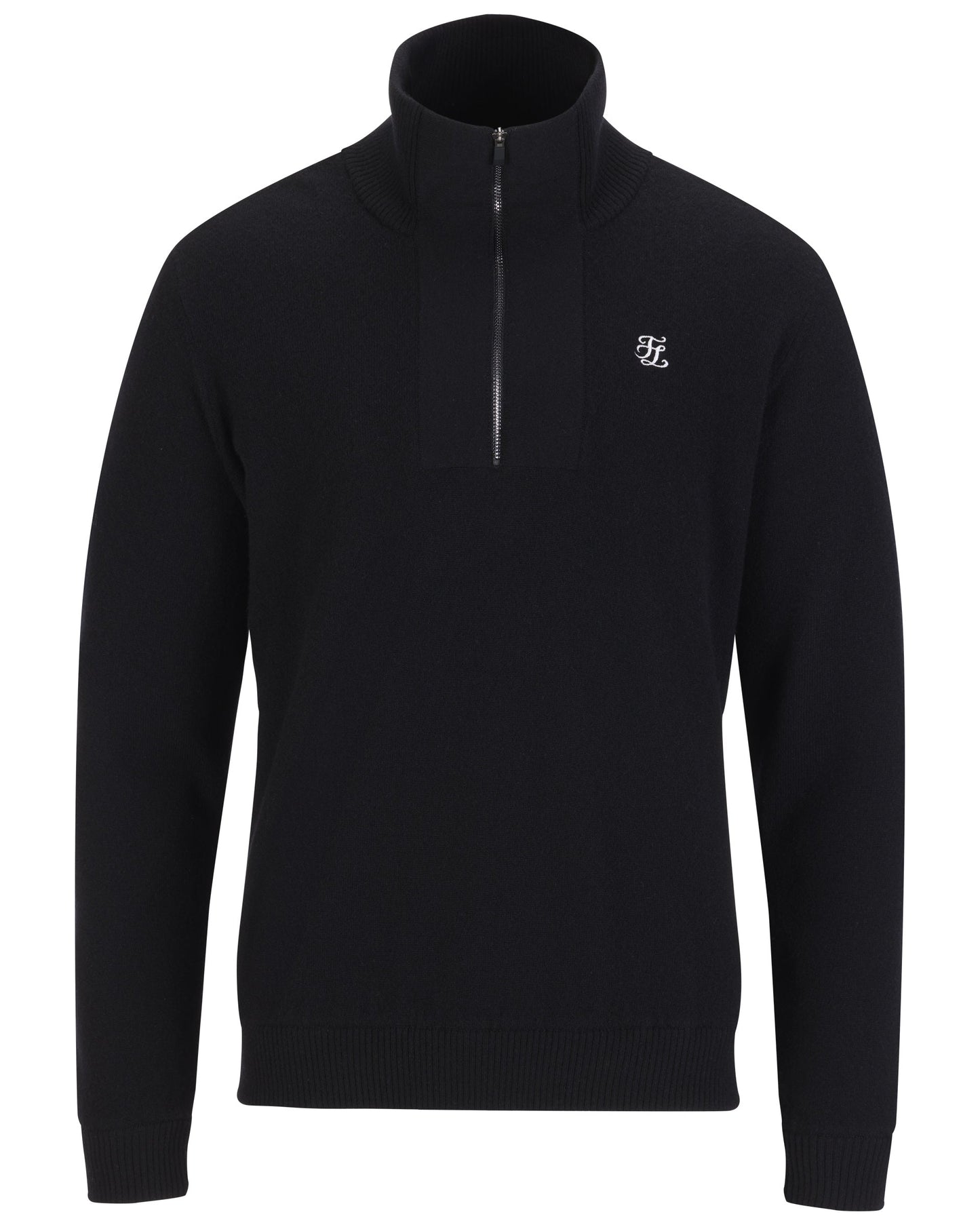 メンズウールジップアップウインドプルーフニット