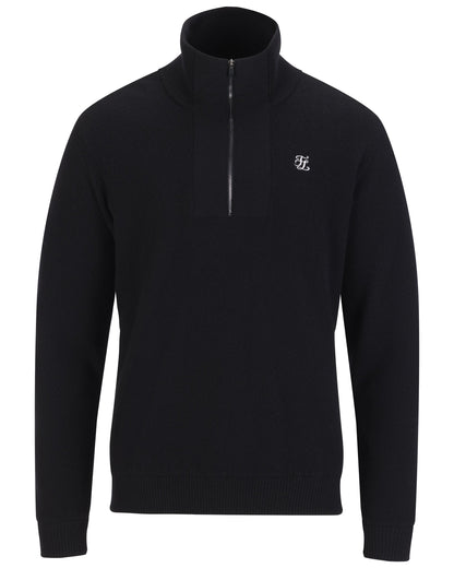 メンズウールジップアップウインドプルーフニット