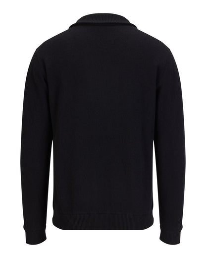 メンズウールジップアップウインドプルーフニット