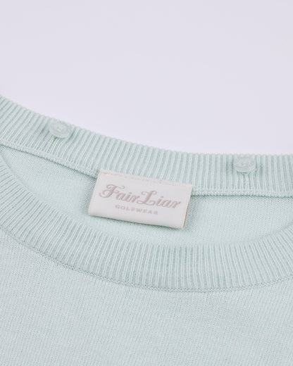 デタッチブルラウンドカラーTシャツ