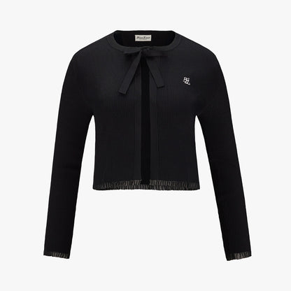 リブクロップカーディガン