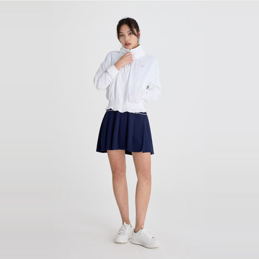 ラッフルヘムジップアップジャンパー (ホワイト) 着用イメージ [KR:M_FF5OT04RWH_2_y3400-6580]