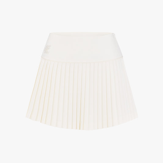 パールロゴフレアプリーツスカート