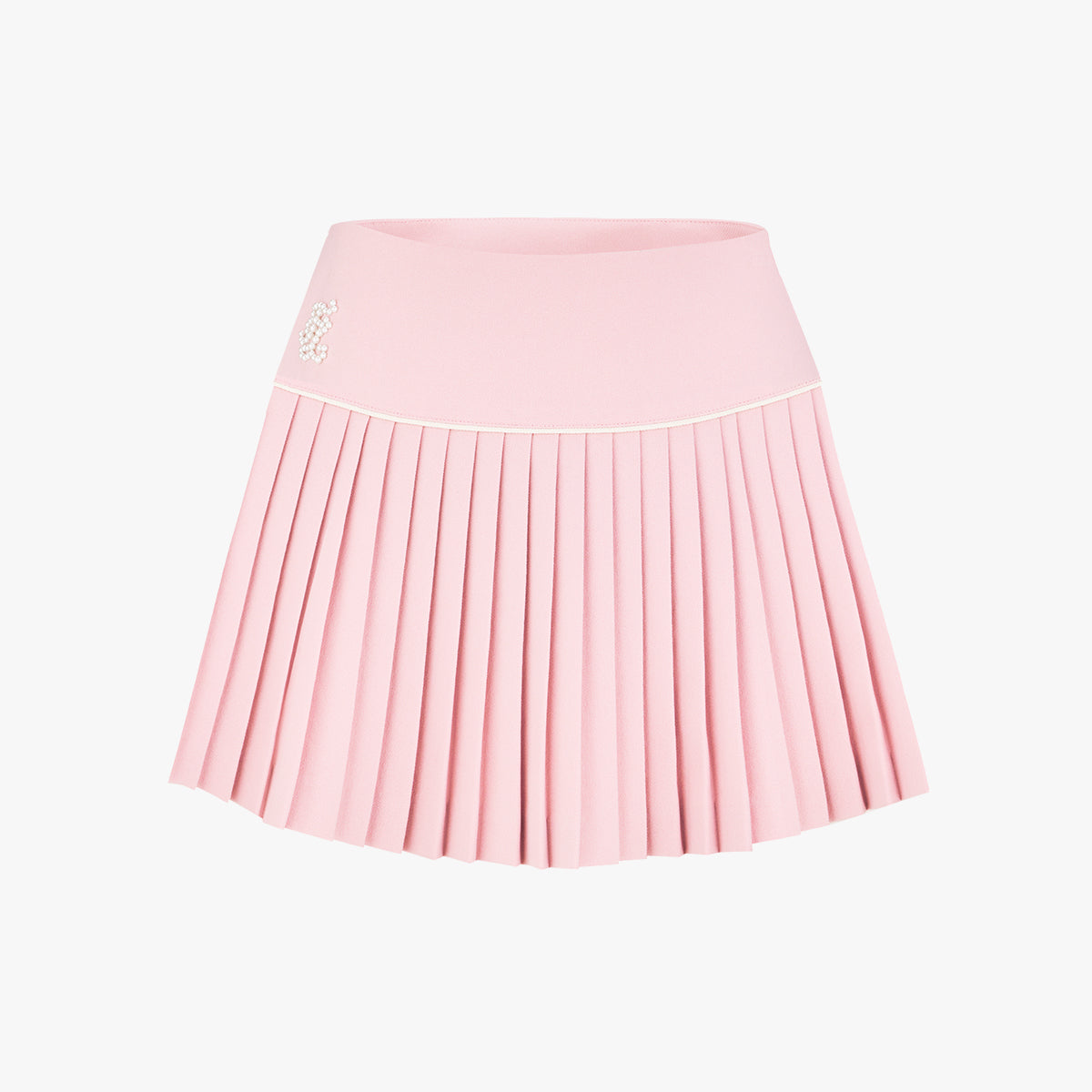 パールロゴフレアプリーツスカート