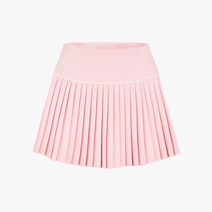 パールロゴフレアプリーツスカート