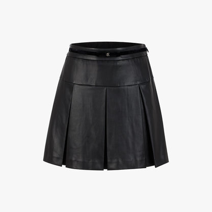 【RE-ORDER】レザーリボンスカート