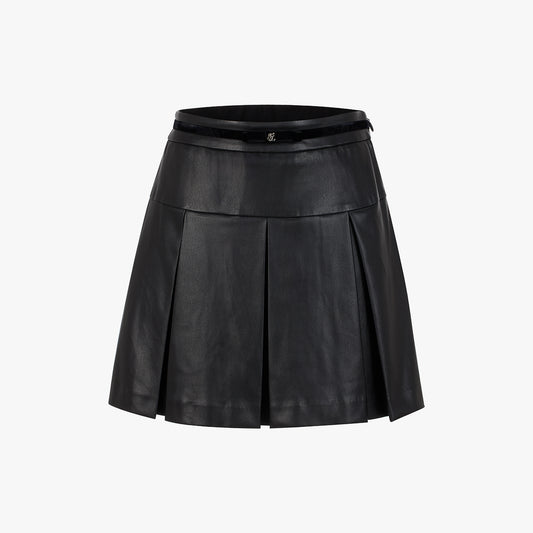 【RE-ORDER】レザーリボンスカート