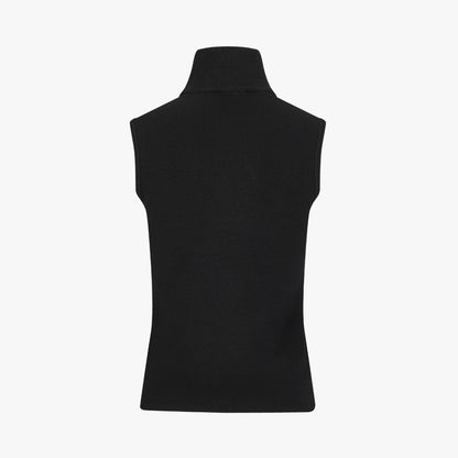 ハイネックノースリーブニット