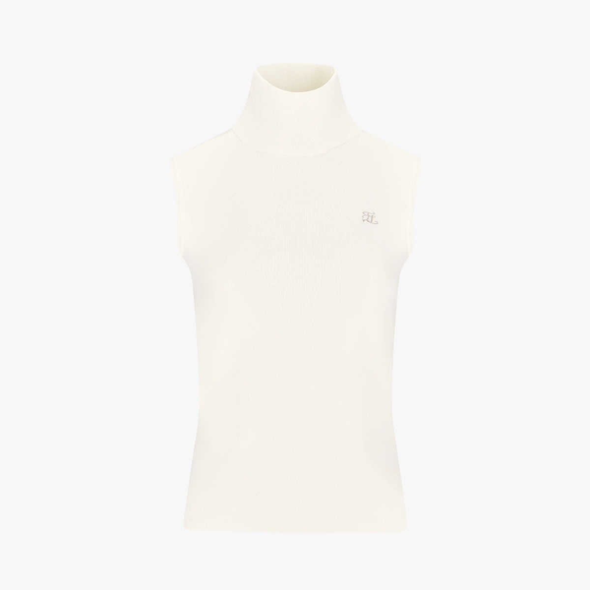 ハイネックノースリーブニット